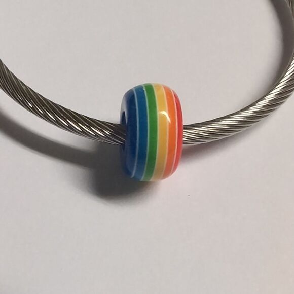 Rainbow Charm for Pandora Style Bracelet - Picture 2 of 4